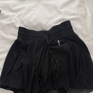 Free People Black Skort with Silver Detail.